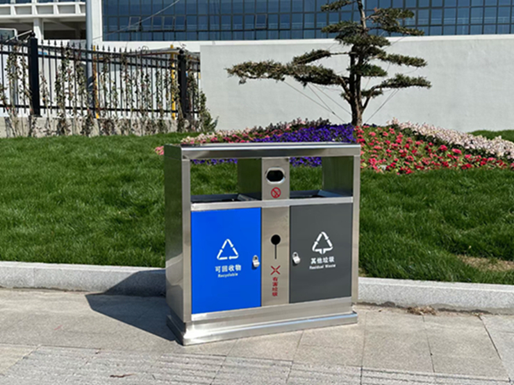 不銹鋼分類(lèi)果皮箱